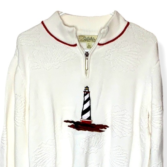 Beautiful light house sweater size 12 - Picture 2 of 6